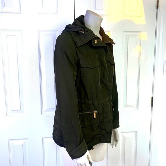Michael KORS green jacket with hoodie size xs - Picture 4 of 16